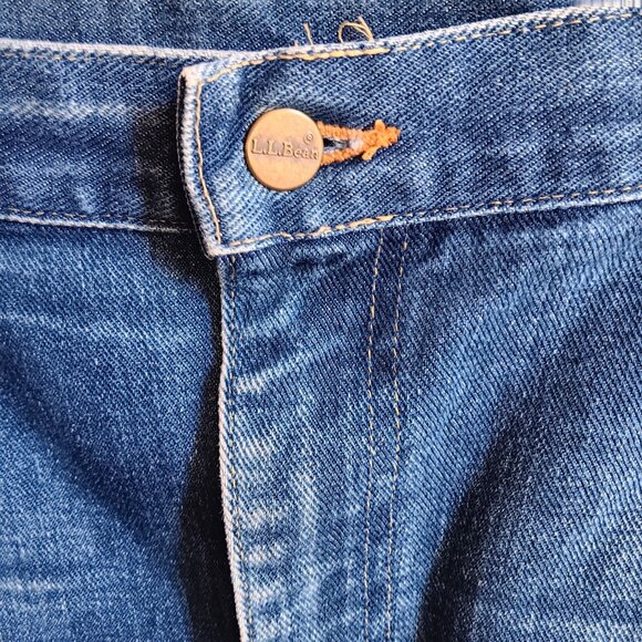Vintage Mens LL BEAN Jeans 43x31 Fit 80s INDIGO DENIM Jeans USA MADE! 43x31 FIT - Picture 5 of 10